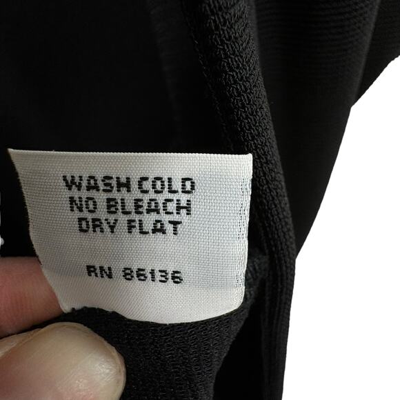 Brynn Walker Black Open Heavy Knit Waist Tie Duster Vest Made In USA Size S - Picture 7 of 7